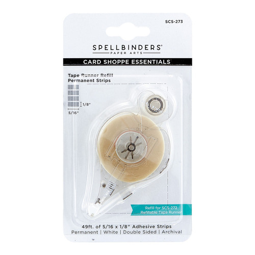 Spellbinders Card Shoppe Essentials Tape Runner Refill-Permanent, 0.125"X49' - SCS273 - 813233032799 Spellbinders Card Shoppe Essentials Tape Runner Refill-Permanent, 0.125"X49' - SCS273 - 813233032799