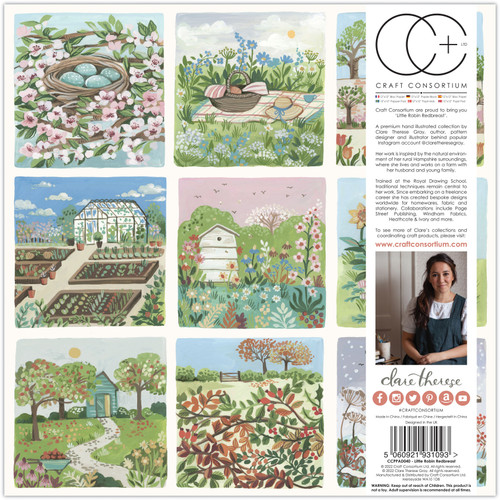 Craft Consortium Double-Sided Paper Pad 12"X12" 40/Pkg-Little Robin Redbreast - PAD040 Craft Consortium Double-Sided Paper Pad 12"X12" 40/Pkg-Little Robin Redbreast - PAD040
