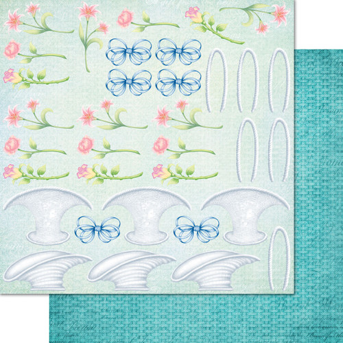 Heartfelt Creations Double-Sided Paper Pad 12"X12" 24/Pkg-Floral Basket HCDP1-2146