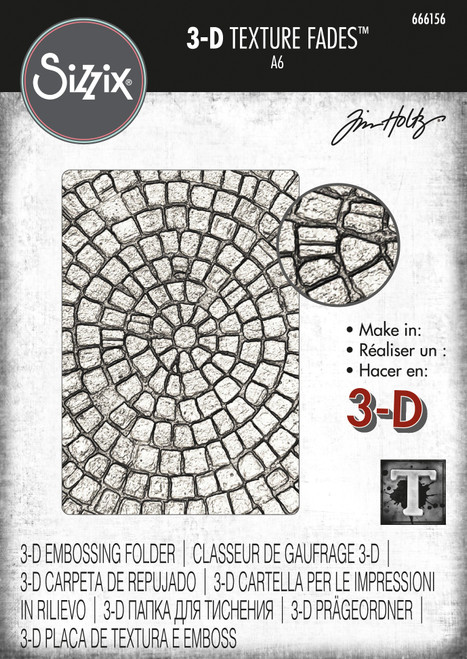 Sizzix 3D Texture Fades Embossing Folder By Tim Holtz-Mosaic - 666156 - 630454283560