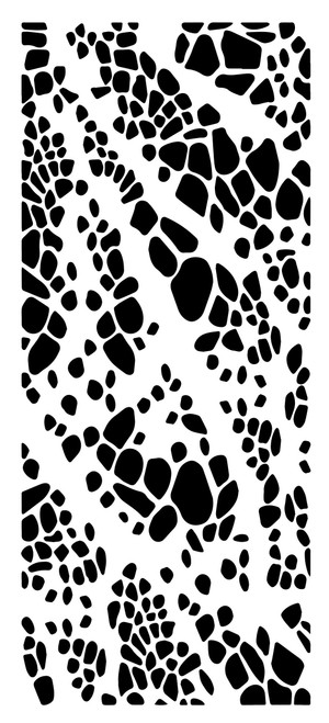 3 Pack Creative Expressions DL Stencil 4"X8" By Andy Skinner-Pebble Mosaic CEAST020