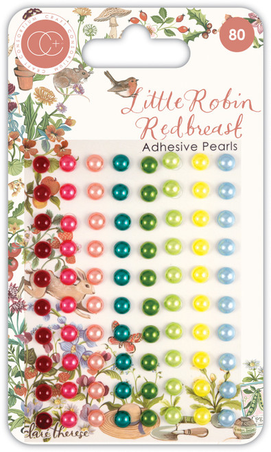 5 Pack Craft Consortium Adhesive Pearls 80/Pkg-Little Robin Redbreast CAPRL007 - 5060921931178