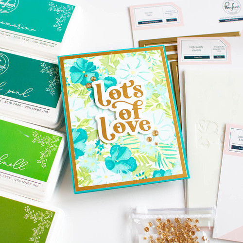 Pinkfresh Studio Hot Foil Plate & Die Set-Lots Of Love - PF183822 Pinkfresh Studio Hot Foil Plate & Die Set-Lots Of Love - PF183822