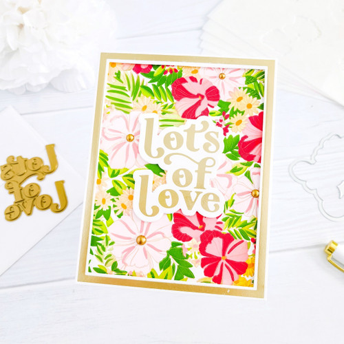 Pinkfresh Studio Hot Foil Plate & Die Set-Lots Of Love - PF183822 Pinkfresh Studio Hot Foil Plate & Die Set-Lots Of Love - PF183822
