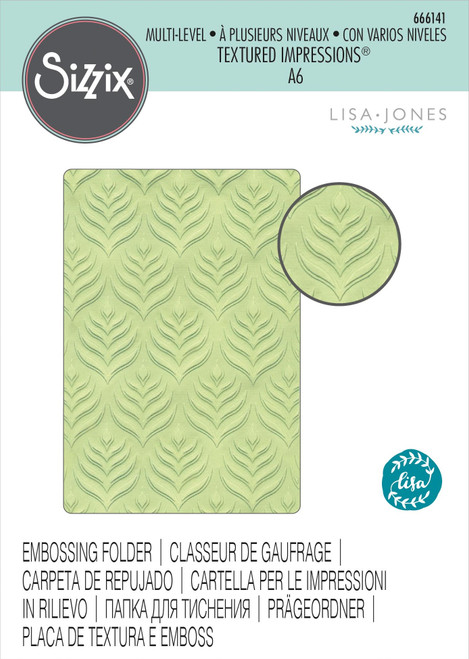 Sizzix Multi-Level Textured Impressions By Lisa Jones-Palm Repeat 666141 - 630454283447