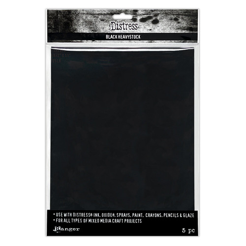 Tim Holtz Distress Black Heavystock 5/Pkg-8.5"X11" TDA79293 - 789541079293