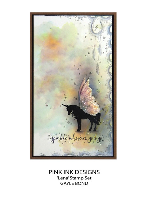 Pink Ink Designs 6"X8" Clear Stamp Set-Lena PI0197