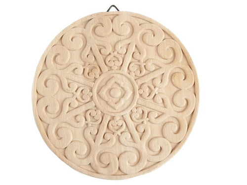 CousinDIY Paintable Wood Medallian 8"x8"-Scrollwork - 20327659 - 754246276599