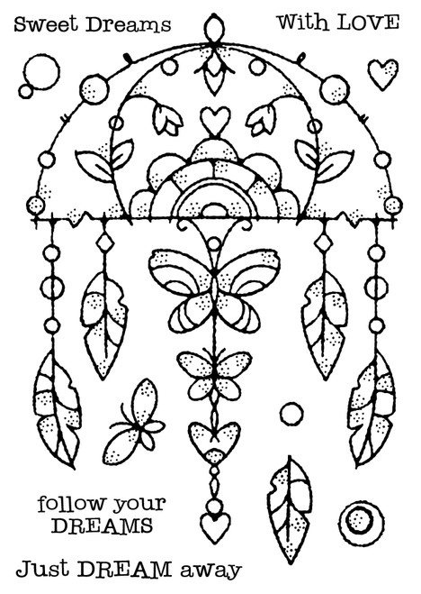2 Pack Woodware Clear Stamp 4"X6"-Singles Garden Dream Catcher FRS960