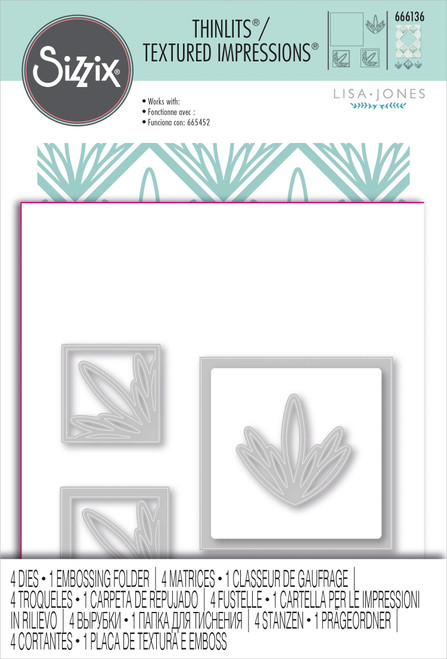 Sizzix 2D Impresslits Embossing Folder By Lisa Jones-Ornate Frames 666136 - 630454283393