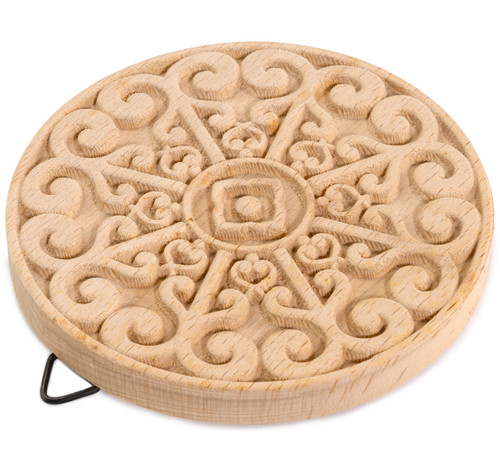 3 Pack - CousinDIY Paintable Wood Medallian 4"x4"-Scrollwork Round - 20327709