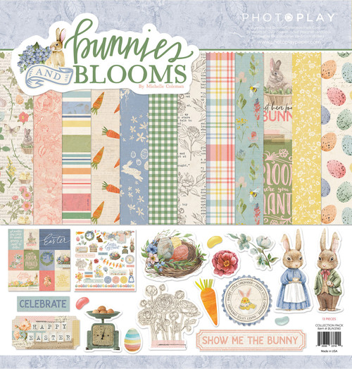 PhotoPlay Collection Pack 12"X12"-Bunnies & Blooms PBUN3740 - 709388337400