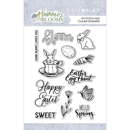 PhotoPlay Photopolymer Clear Stamps-Bunnies & Blooms PBUN3749 - 709388337493