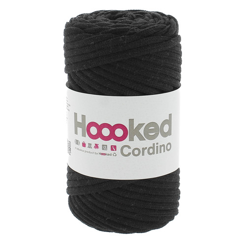 Hoooked Cordino Yarn-Black Night CORD-26 - 8720629394374