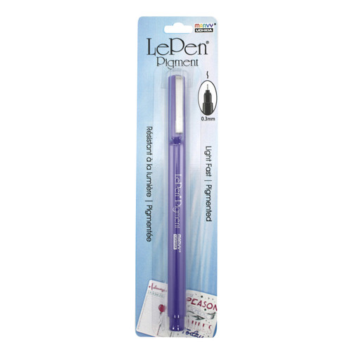 Uchida Le Pen Pigmented Pen 0.3mm Fine Tip Open Stock-Lavender U4900S-8 - 028617492186