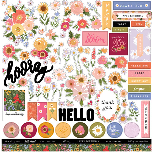 Flora No. 6 Cardstock Stickers 12"X12"-Elements - RN316014 - 793888176997