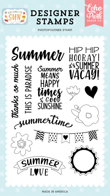 Echo Park Stamps-Summer Love, Here Comes The Sun TS311044 - 691835190112