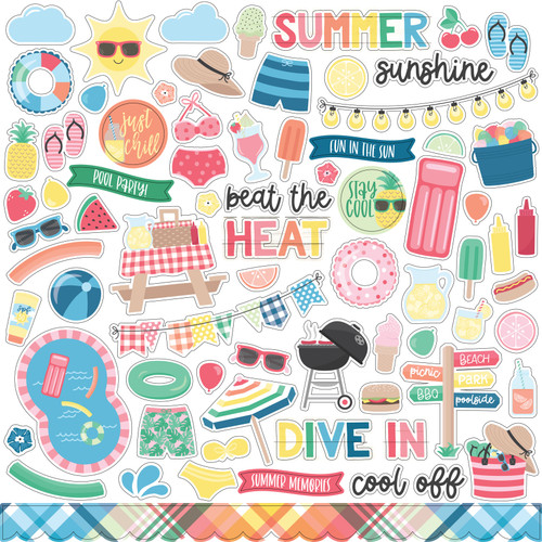 Sun Kissed Cardstock Stickers 12"X12"-Elements SK312014 - 793888165991