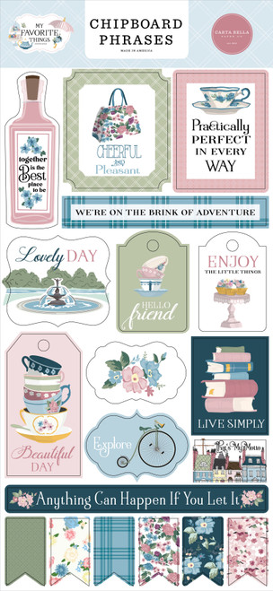 My Favorite Things Chipboard 6"X13"-Phrases IB307022 - 793888115590