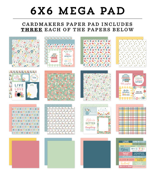 Echo Park Double-Sided Mega Paper Pad 6"X6" 48/Pkg-Life Is Beautiful IB309031