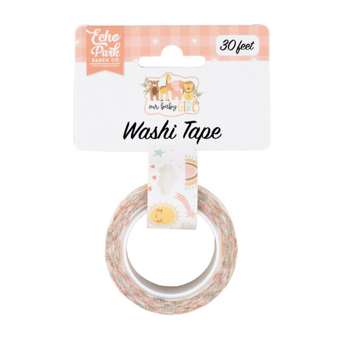 Echo Park Our Baby Girl Washi Tape 30'-Sweetest Sky, Our Baby Girl BA301027 - 793888171190