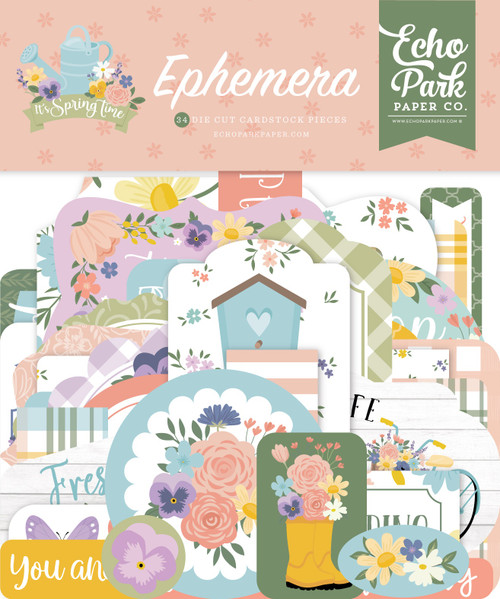 Echo Park Cardstock Ephemera 33/Pkg-Icons, It's Spring Time ST299024 - 793888136694