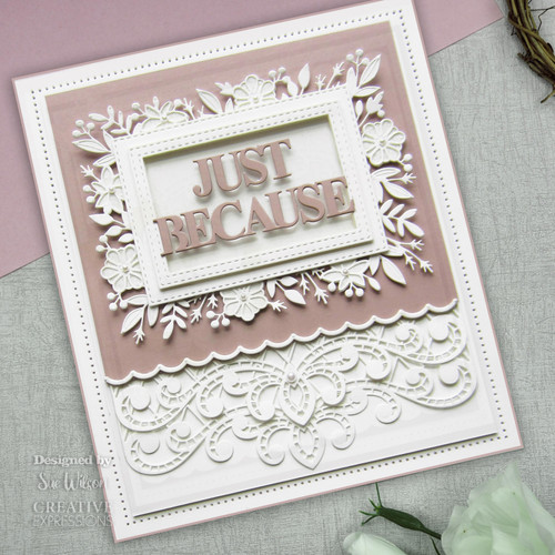 Creative Expressions Craft Dies By Sue Wilson-Frames & TagsDaisy Rectangle CED4465