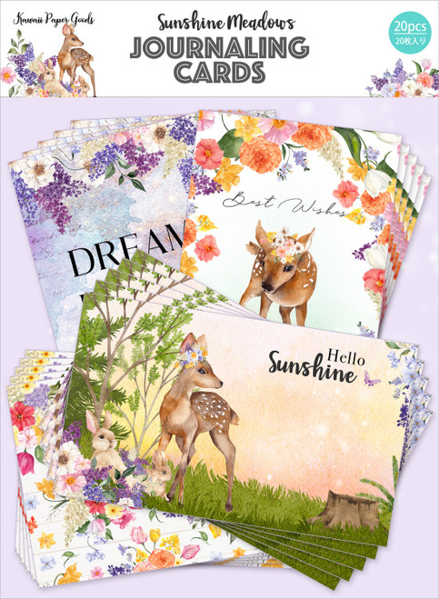 Sunshine Meadows Journal Card Pack 20/Pkg-4 Designs/5 Each MP-61103 - 4582248611034