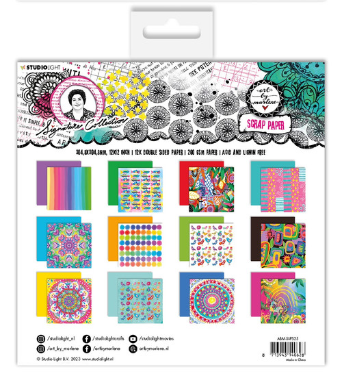 Art By Marlene Scrap Paper Collection 12"X12" 12/Pkg-Nr. 25 - ABMPS25 Art By Marlene Scrap Paper Collection 12"X12" 12/Pkg-Nr. 25 - ABMPS25