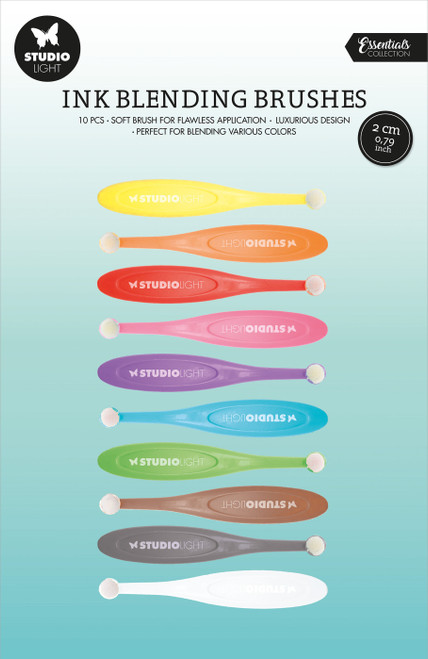 Studio Light Essentials Ink Blending Brushes 10mm 10/Pkg-Nr.05 SLBBRU05 - 8713943141014