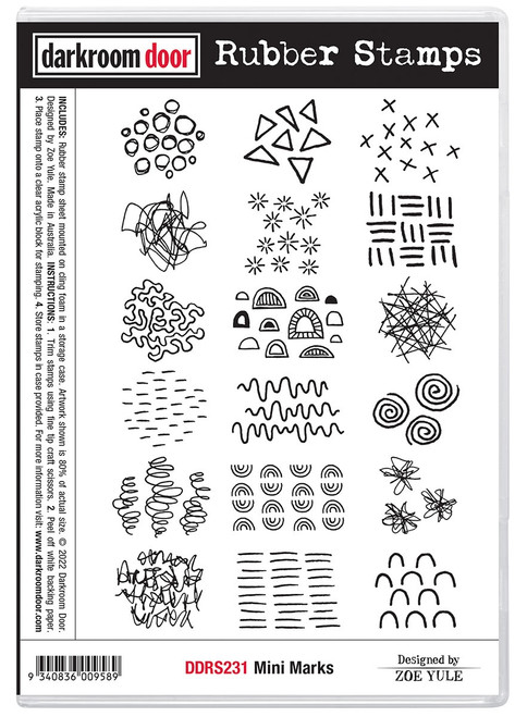 Darkroom Door Rubber Stamp Set-Mini Marks DDRS231 - 9340836009589