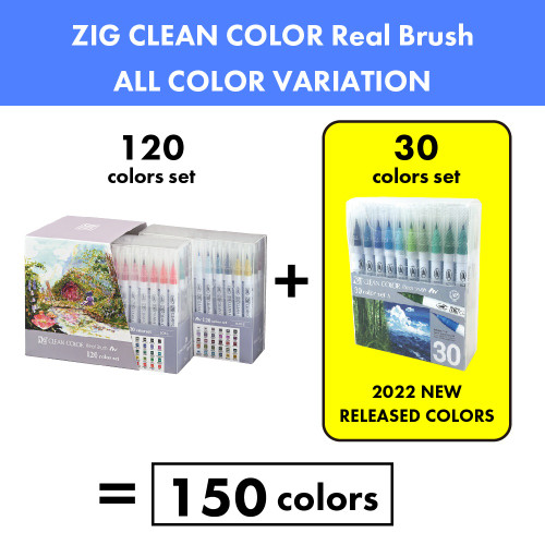 Kuretake ZIG Clean Color Real Brush Marker 30/Pkg-Set B RB600AT3