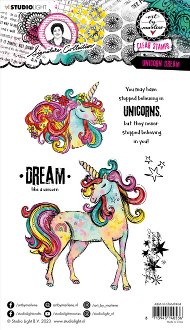 Art By Marlene Signature Collection Stamp-Nr. 404, Unicorn Dreams - ABMSI404 Art By Marlene Signature Collection Stamp-Nr. 404, Unicorn Dreams - ABMSI404