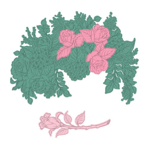 Heartfelt Creations Cut & Emboss Dies-Basket Florals HCD17437