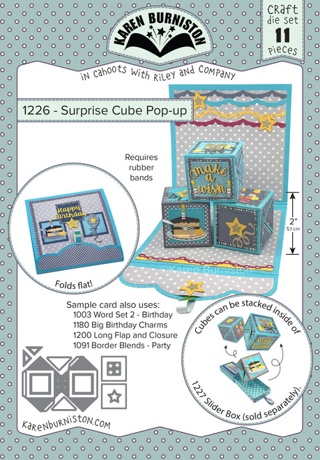 Karen Burniston Dies-Surprise Cube Pop-Up - KBR1226