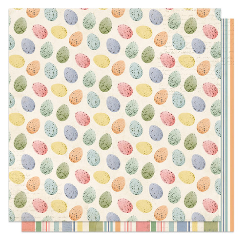 25 Pack Bunnies & Blooms Double-Sided Cardstock 12"X12"-Easter Egg PPBUN12-3746 - 709388337462