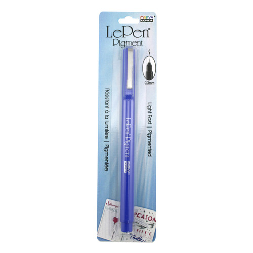 12 Pack Uchida Le Pen Pigmented Pen 0.3mm Fine Tip Open Stock-Blue U4900S-3 - 028617492131