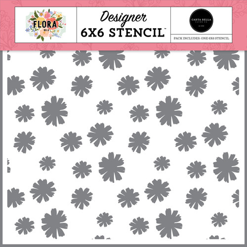 2 Pack Carta Bella Stencil 6"X6"-Blooms, Flora No. 6 RN316033 - 691835177618