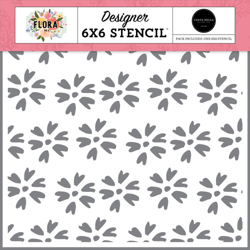 2 Pack Carta Bella Stencil 6"X6"-Prettiest Picks, Flora No. 6 RN316034 - 691835177717