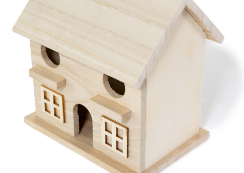 3 Pack - CousinDIY Unfinished Wood Birdhouse 6.5"x6.8"x4.5"-Camilla - 20325047