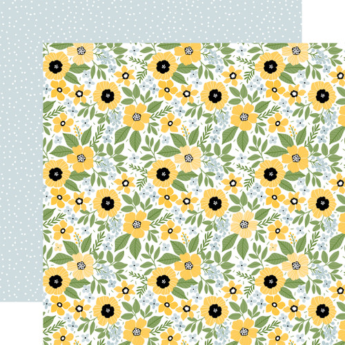 25 Pack Bee Happy Double-Sided Cardstock 12"X12"-Happy Floral BH319-2 - 793888119291