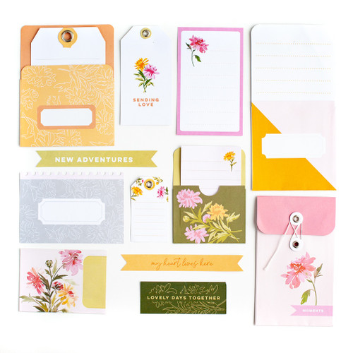 3 Pack PinkFresh Journaling Bits 14/Pkg-Chrysanthemum PFCH2922