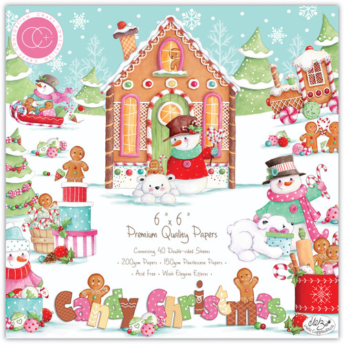 Craft Consortium Double-Sided Paper Pad 6"X6" 40/Pkg-Candy Christmas PAD037B - 5060921930775