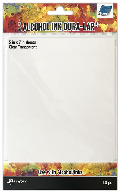Tim Holtz Alcohol Ink Dura-Lar 5"X7" 10/Pkg-Clear Transparent - TAC81074 - 789541081074