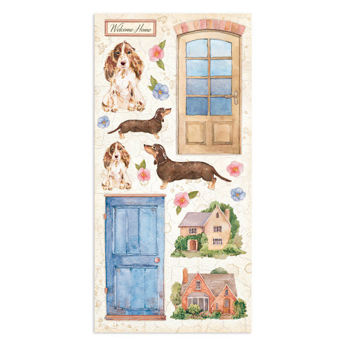 Stamperia Collectables Double-Sided Paper 6"X12" 10/Pkg-Create Happiness Welcome Home SBBV21