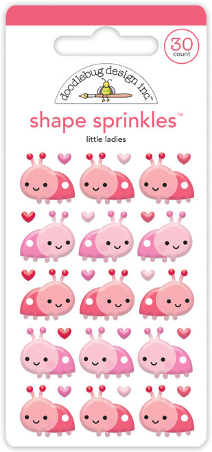 Doodlebug Sprinkles Adhesive Enamel Shapes-Little Ladies DS7957 - 842715079571