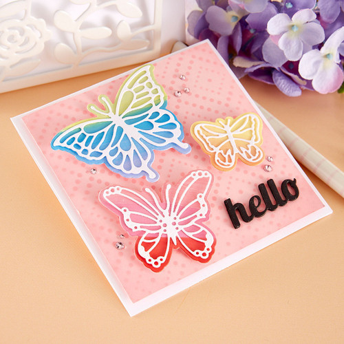 Spellbinders Etched Dies By Simon Hurley-Brilliant Butterflies -Metamorphosis S6205