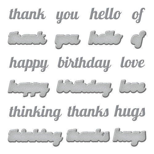 Spellbinders Etched Dies By Simon Hurley-Everyday Sentiments -Metamorphosis - S5564
