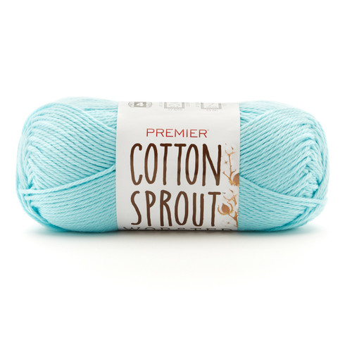 Premier Yarns Cotton Sprout Worsted Yarn-Aqua - 2101-16 - 840166822265