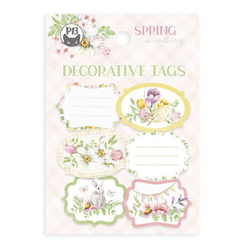 Spring Is Calling Double-Sided Cardstock Tags 6/Pkg-#04 P13SPC24 - 5904619325224